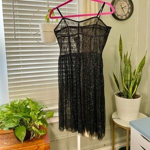 NWT. H&M black and gold sheer dress. Size 10